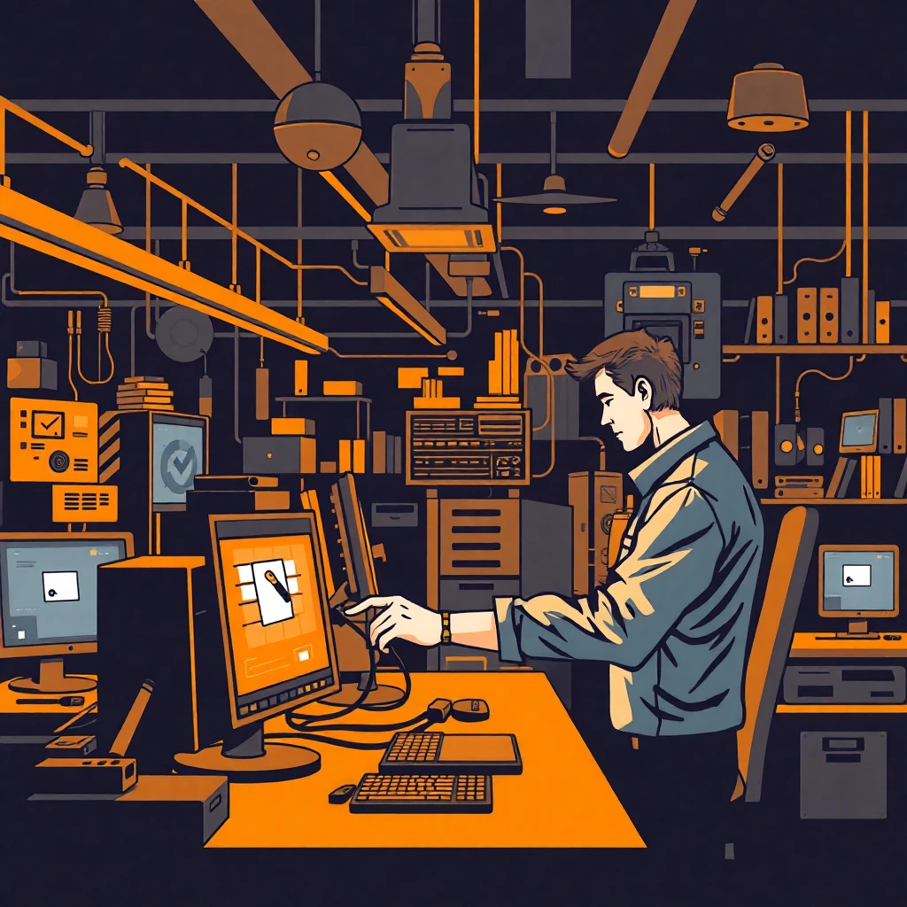 IT professional at work