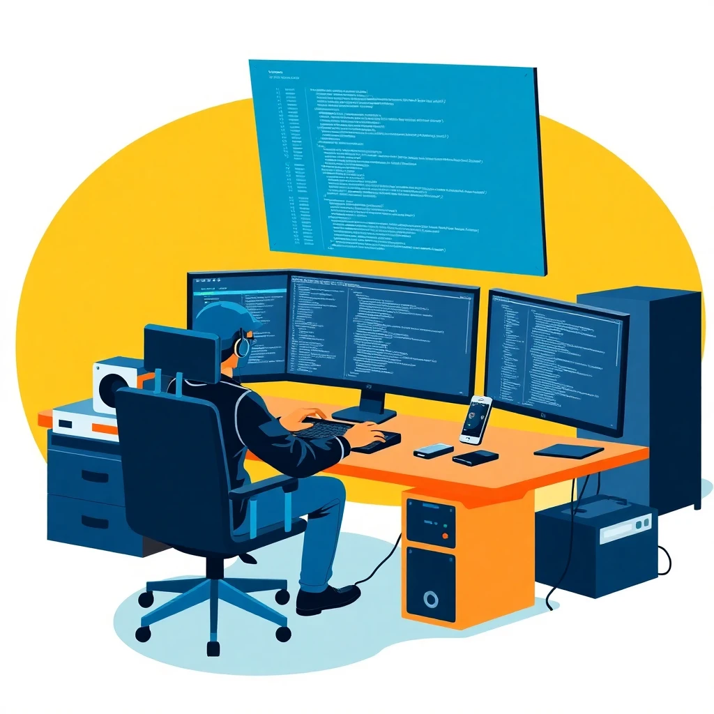 Backend developer workspace