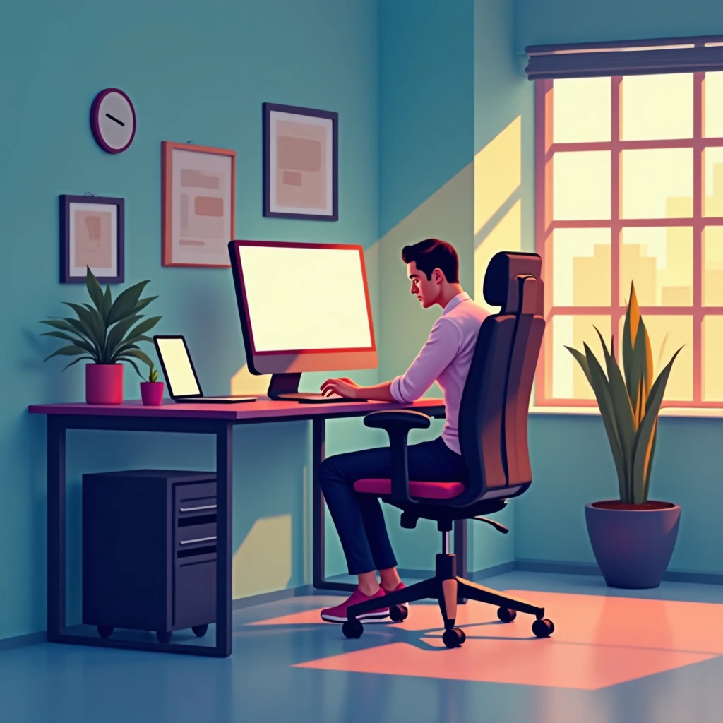 Bureau moderne pour travail à distance