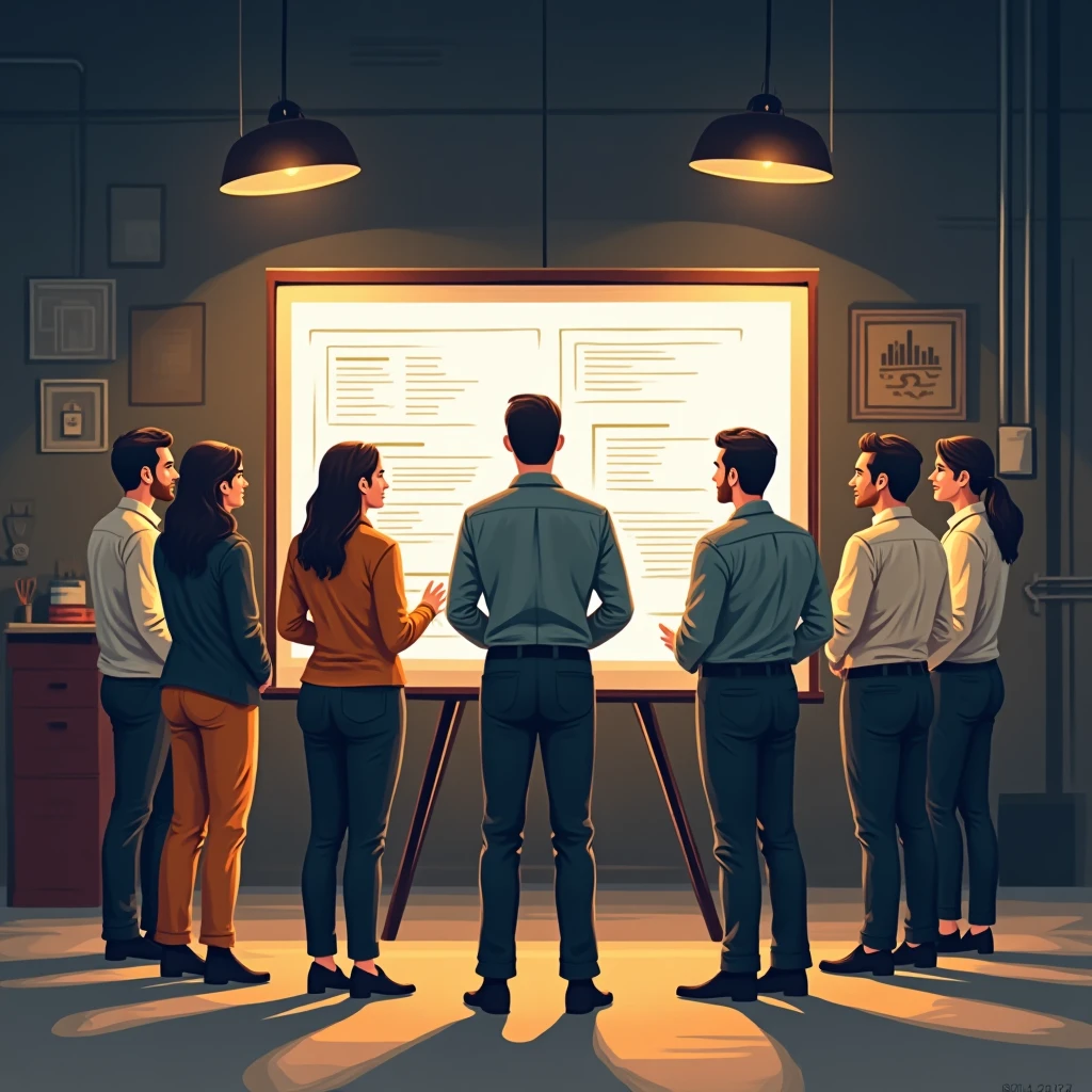 Discussion de stratégie en équipe