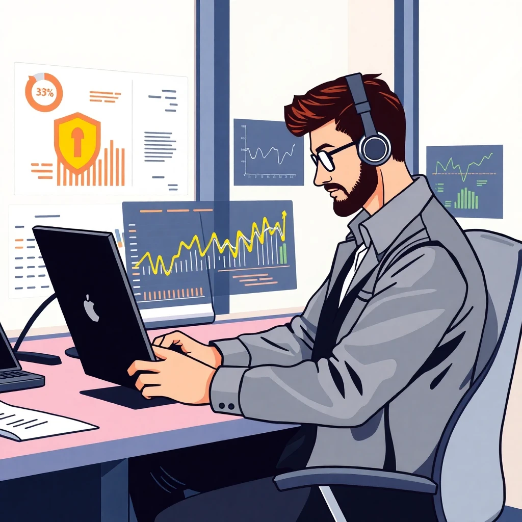 Analyste de sécurité en train de travailler