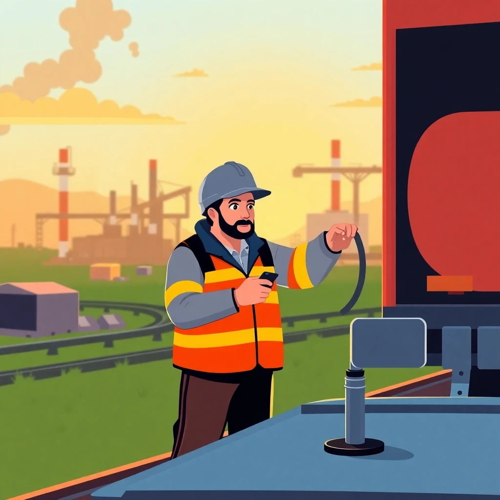 Conductor de camión de combustible