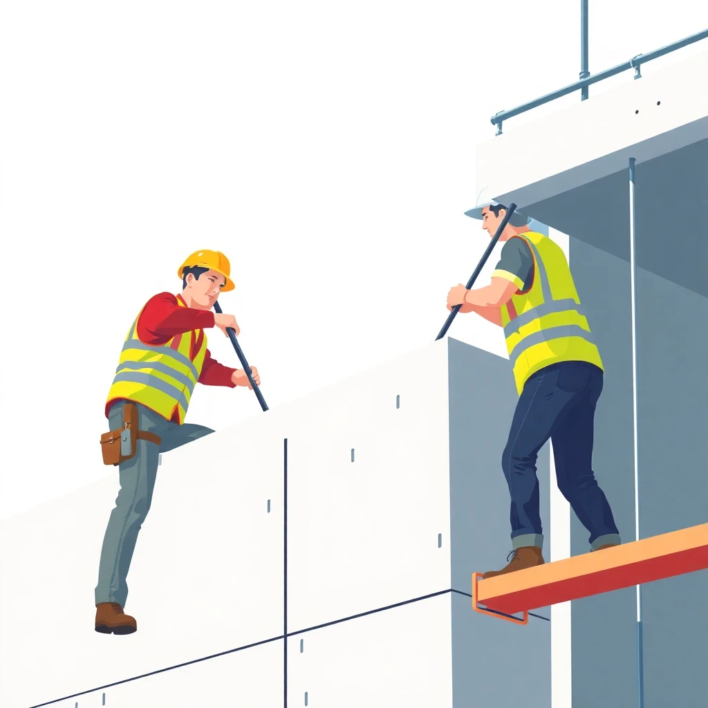 Travail d'équipe en coffrage