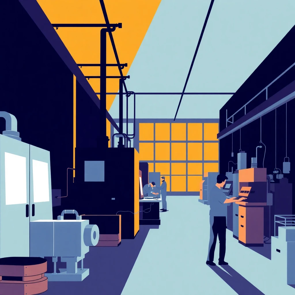 Machine operator at work