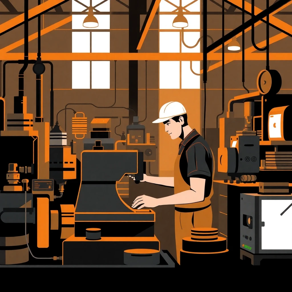 Machine operator at work
