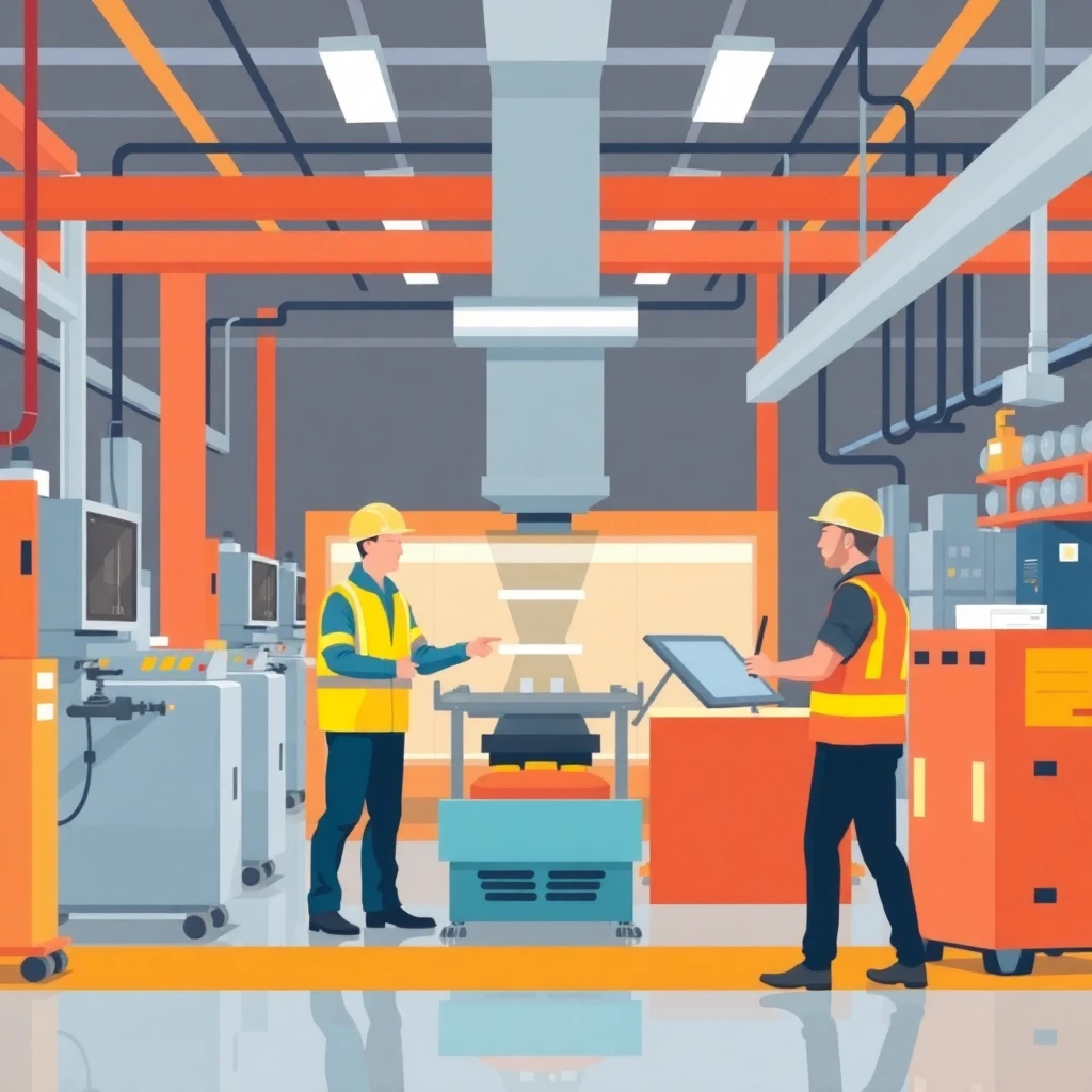 High-tech manufacturing environment