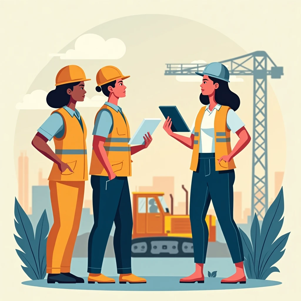 Supervisora en la construcción