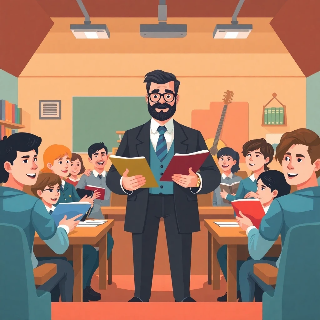 Maestro enseñando en un aula