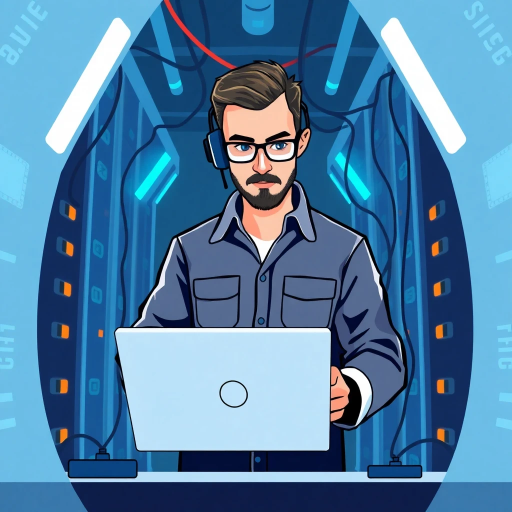 Técnico de TI en acción