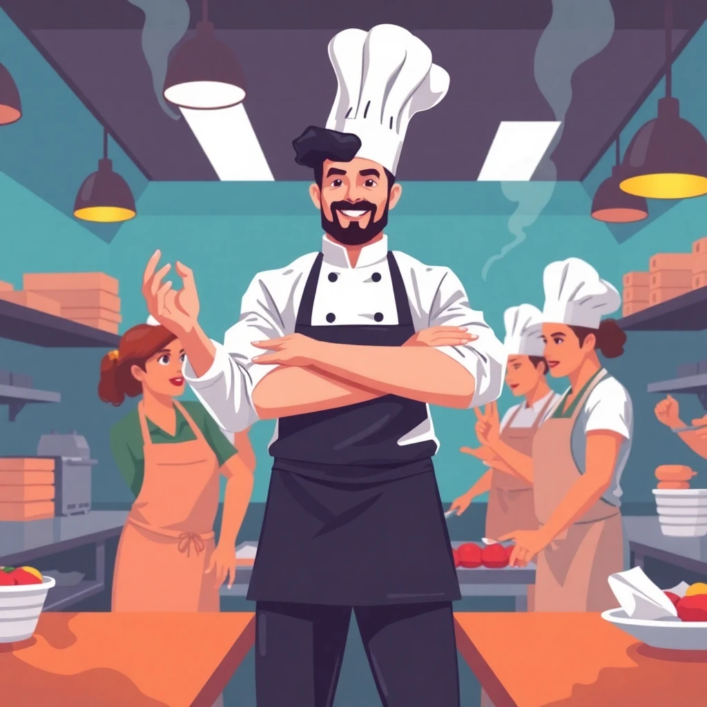 Chef leading a team