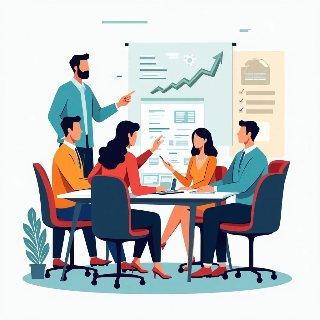 Team discussing project details