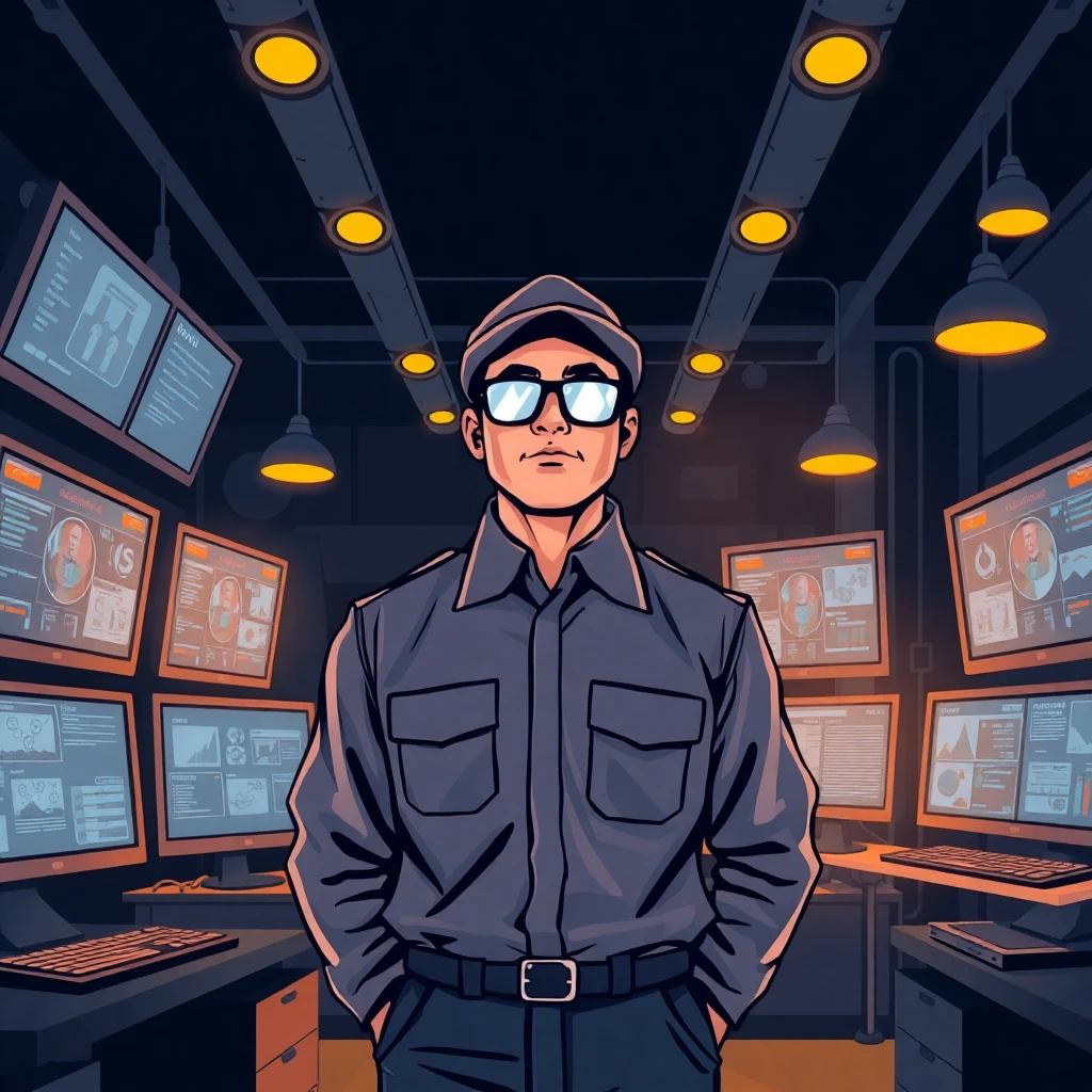 Security guard at work