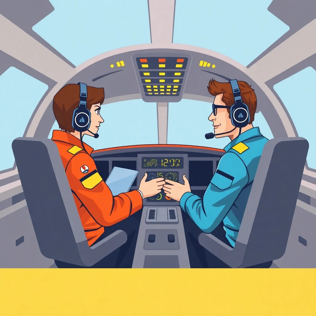 Cabin crew training in progress