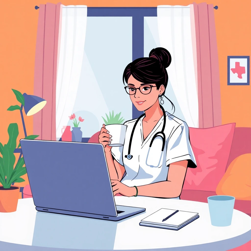 Nurse enjoying flexible work