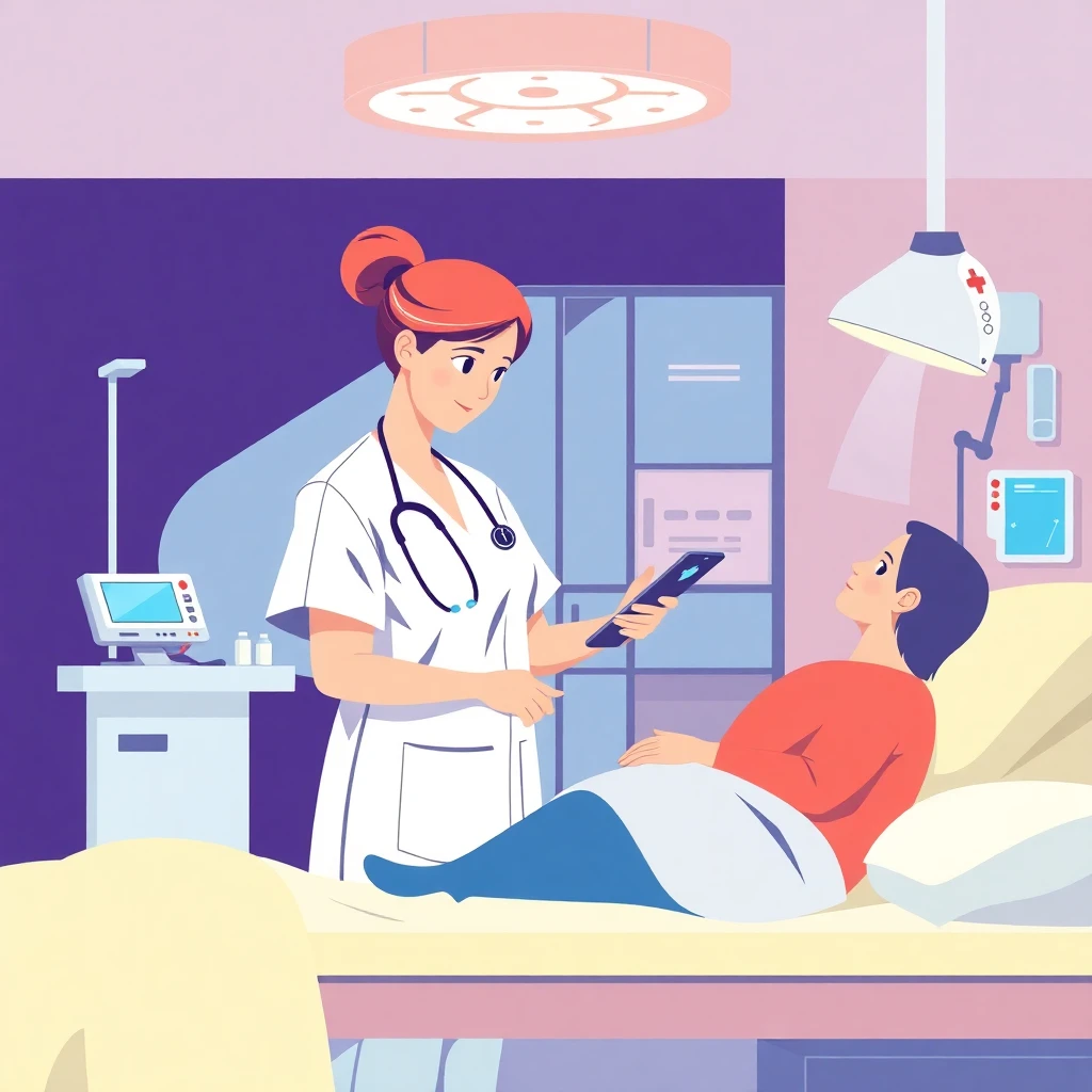 Nurse using digital tools