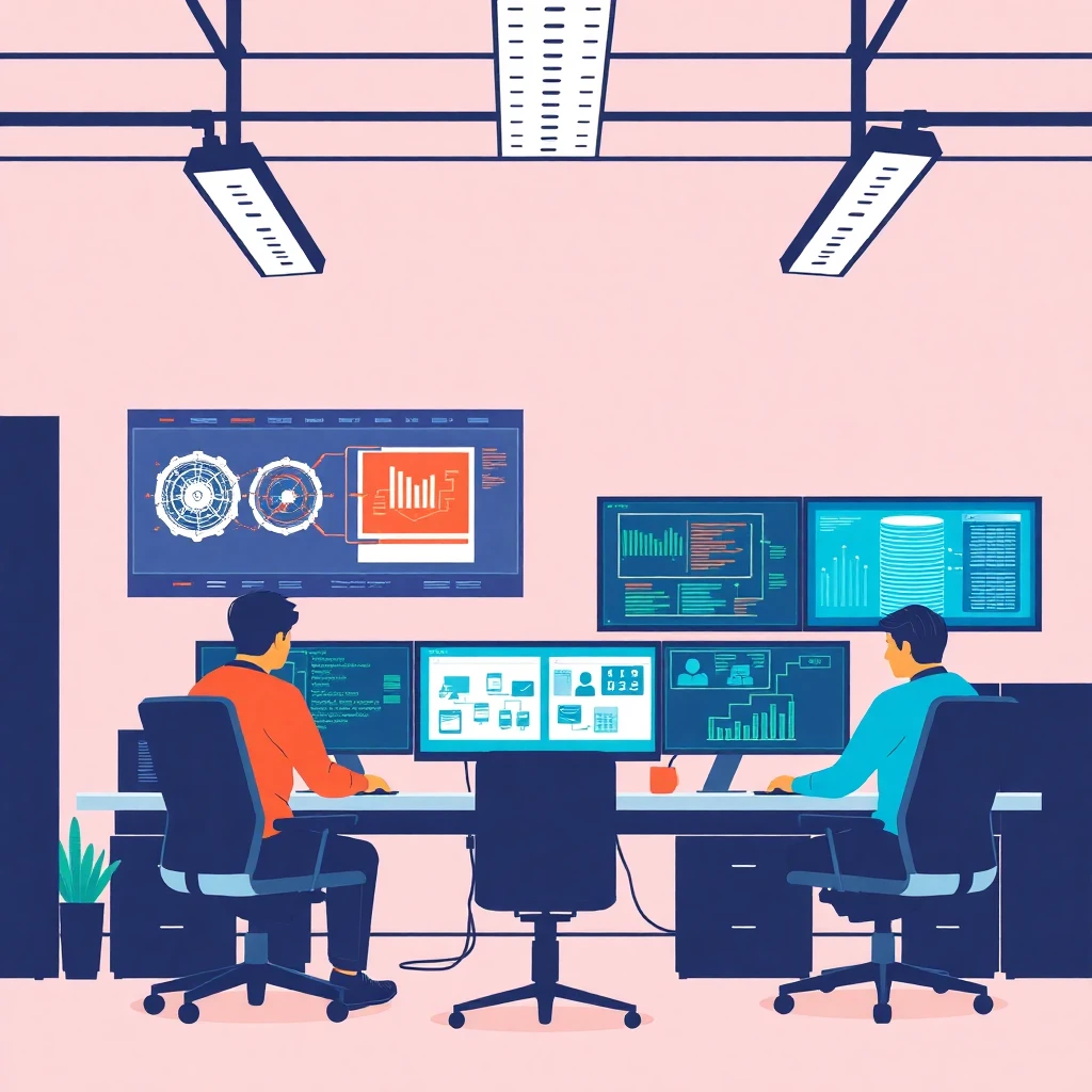 Tech-savvy admin workspace