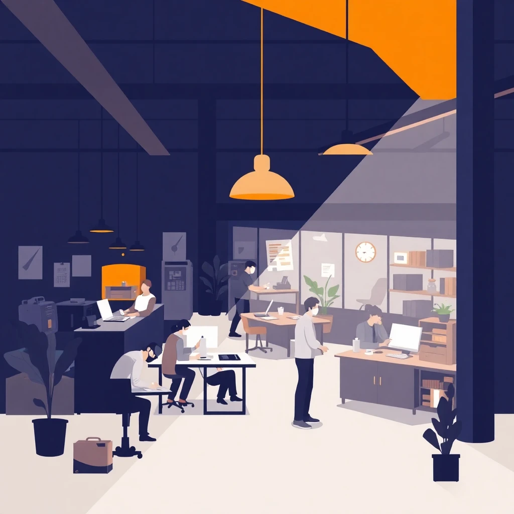 Busy office setting