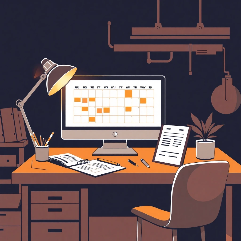 Organized office desk