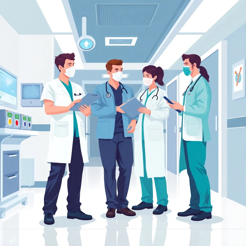 Equipe médica em um hospital