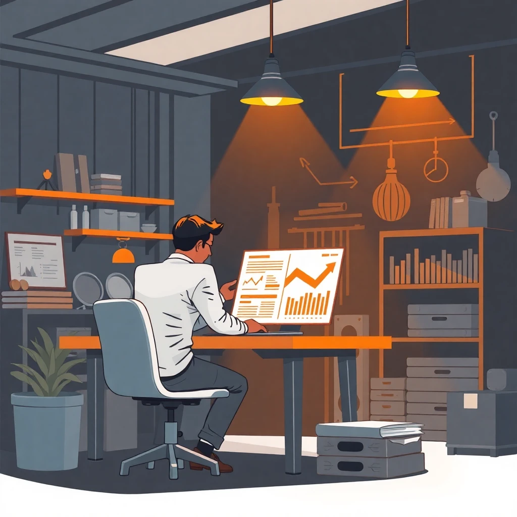 Freelancer revisando dados