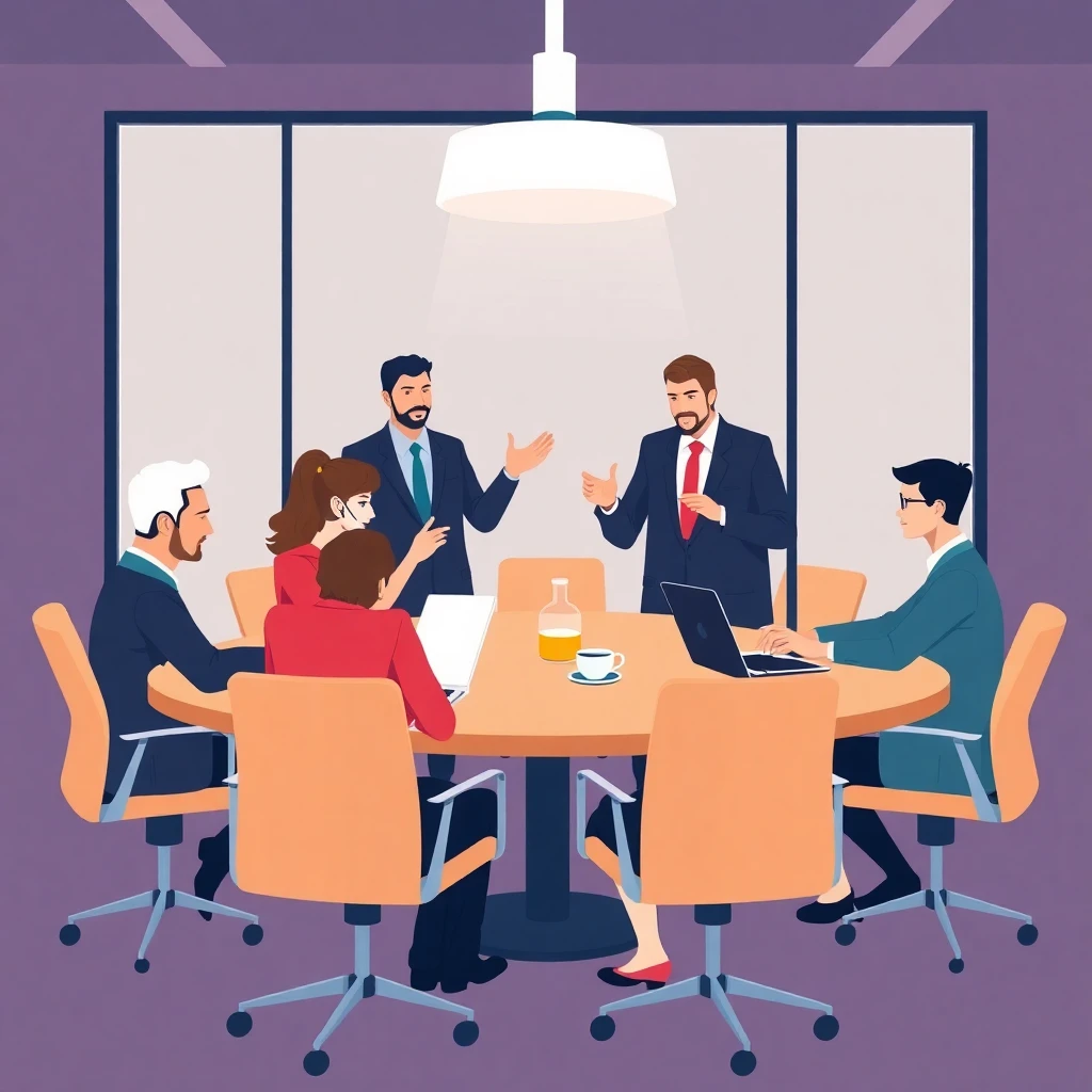 Discussão de estratégias em equipe