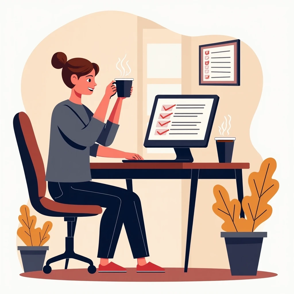 Freelance project manager at work