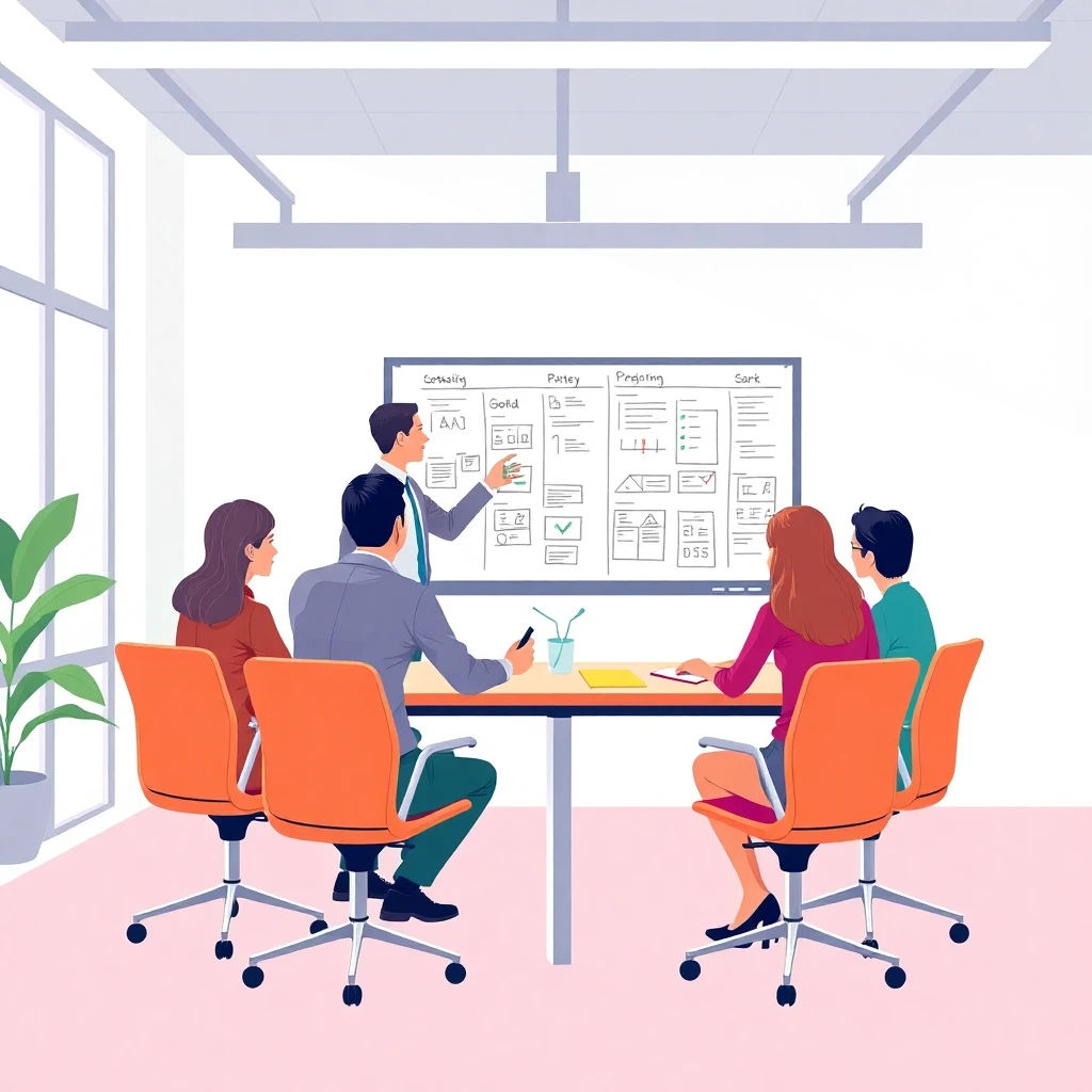 Leading a project management meeting