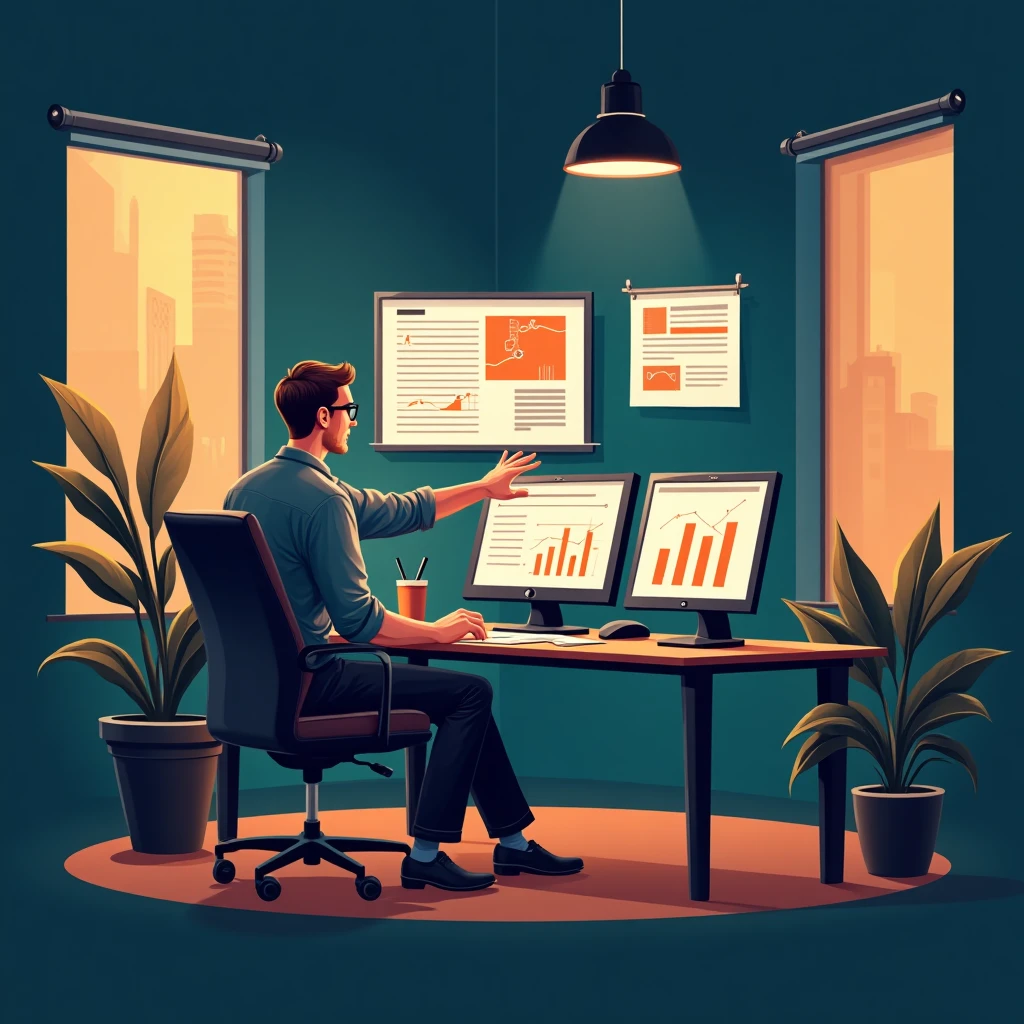 Professional reviewing plans