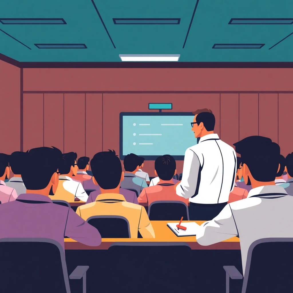 Clase interactiva en aula moderna