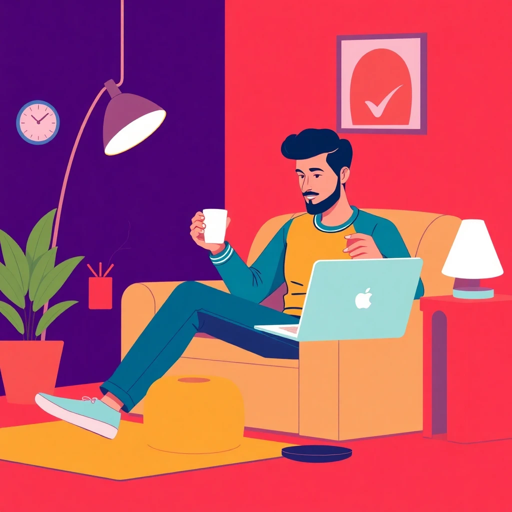 Comfortable remote work setting