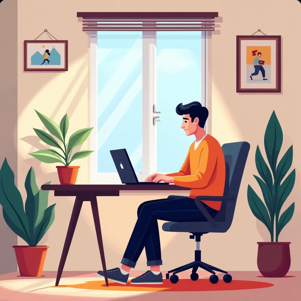 Freelancer reviewing job offers