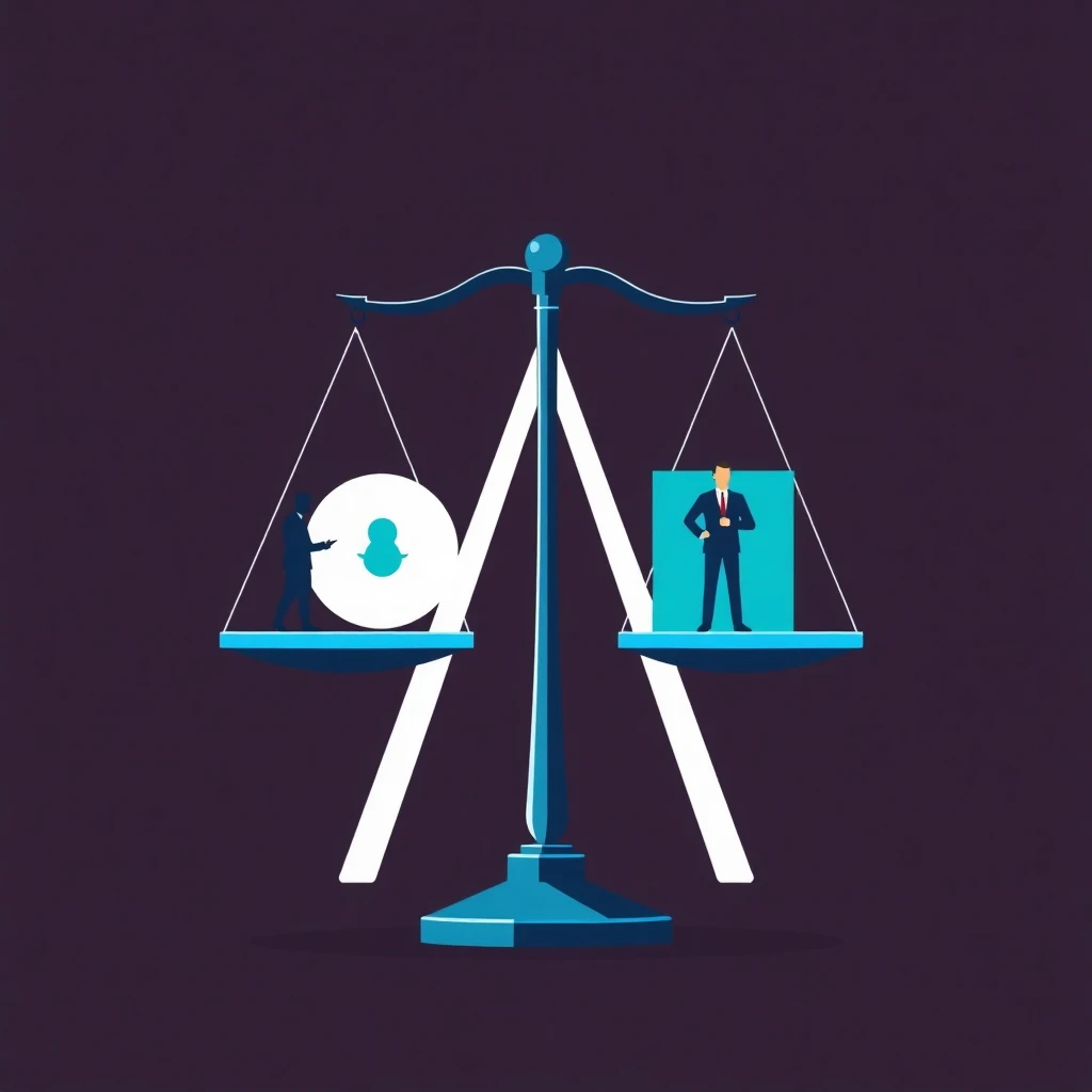 Balance scales weighing job options