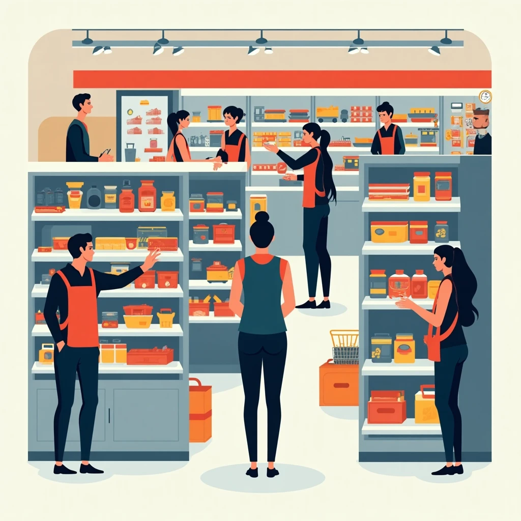 In-store retail job scene