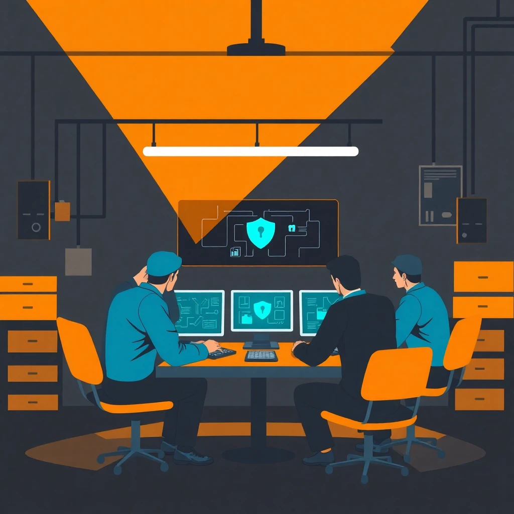 Security team strategizing