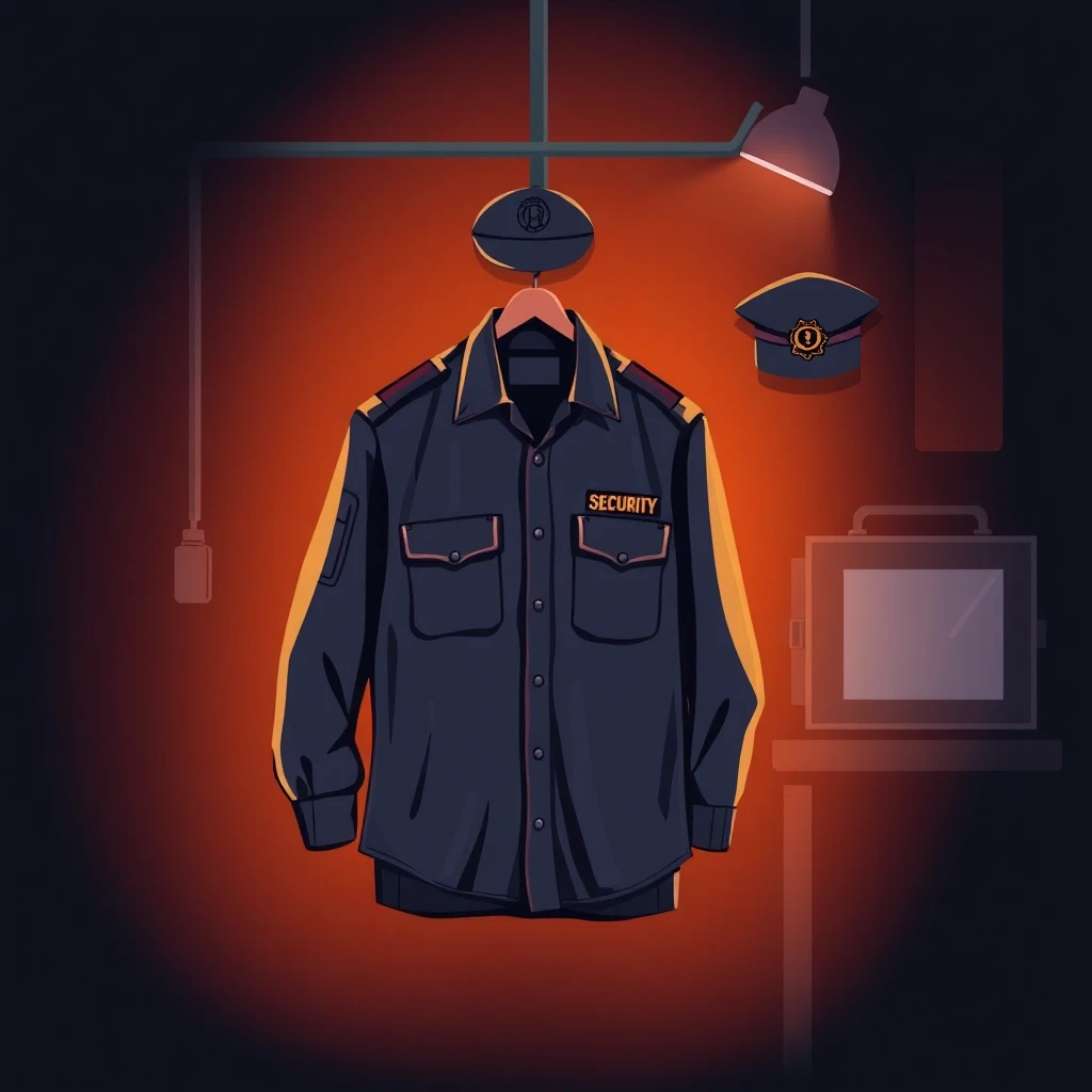 Uniform and badge for a security job