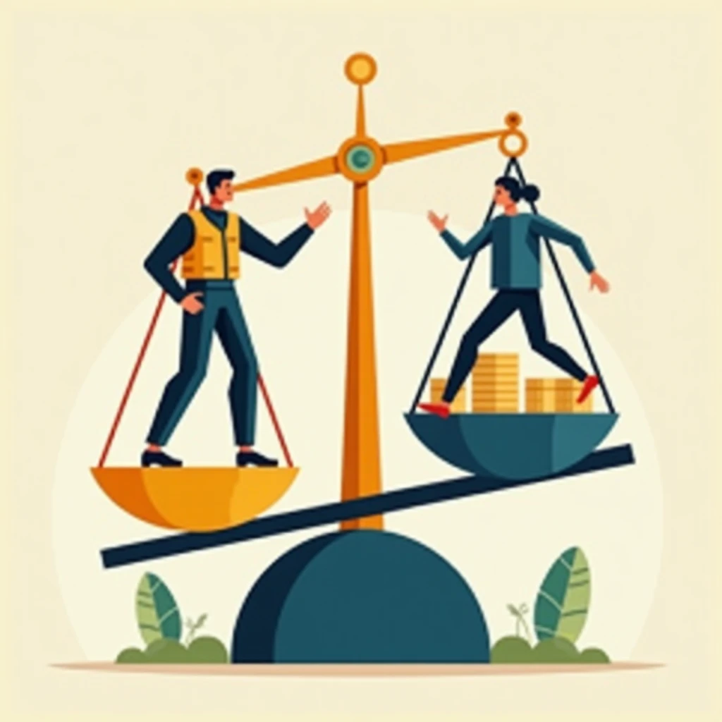 Balance scales illustrating decision-making