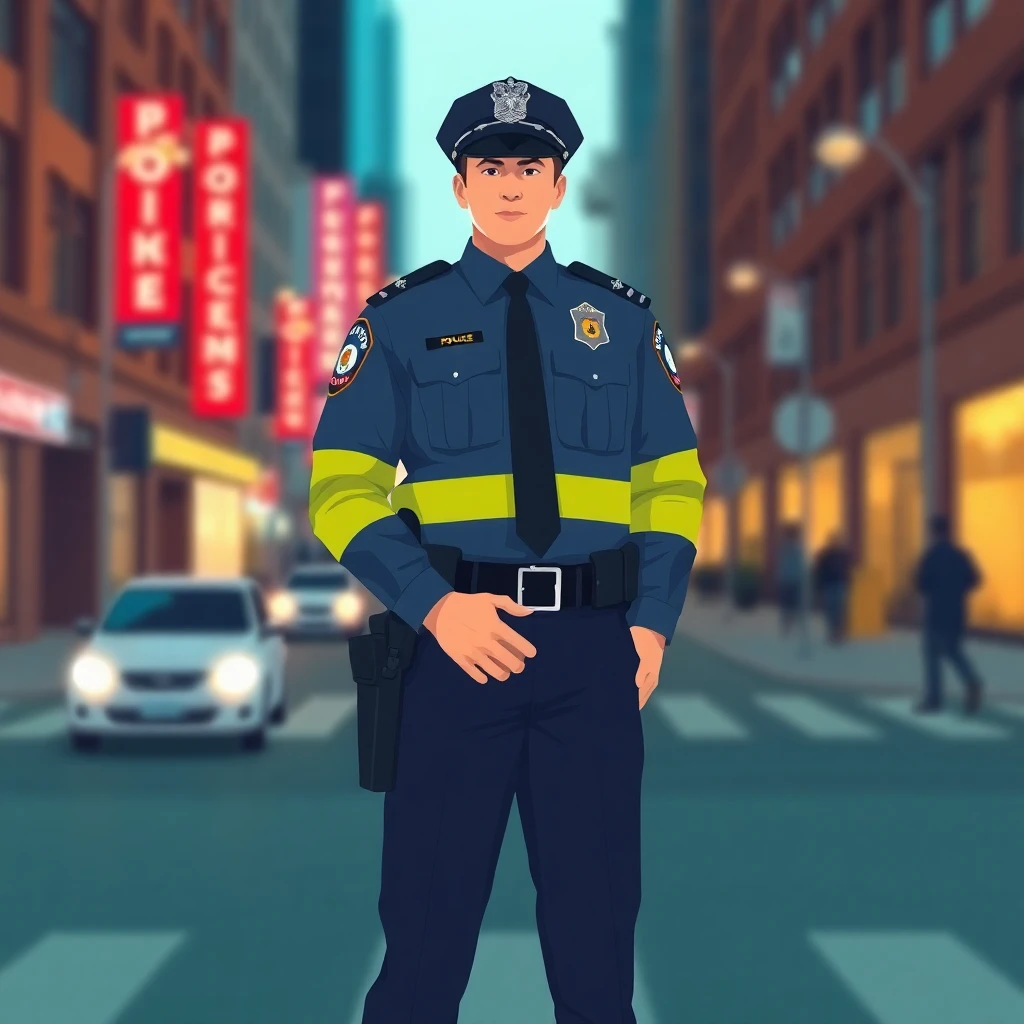 Police Officer in city