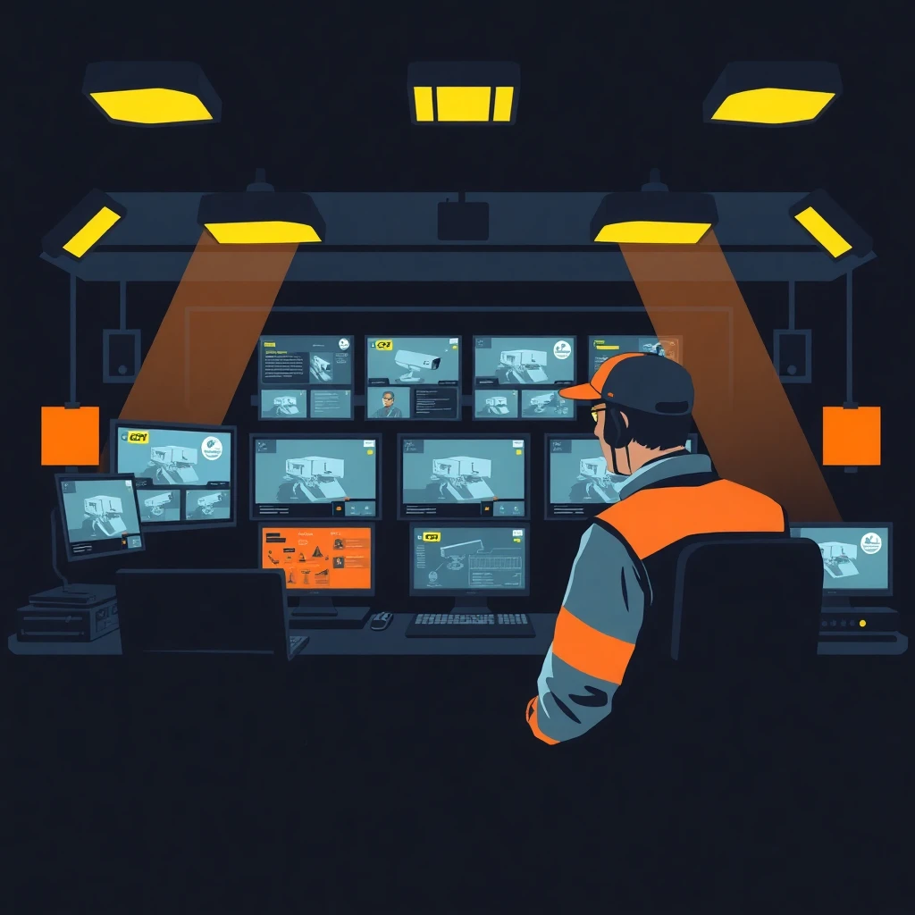 Security guard at work