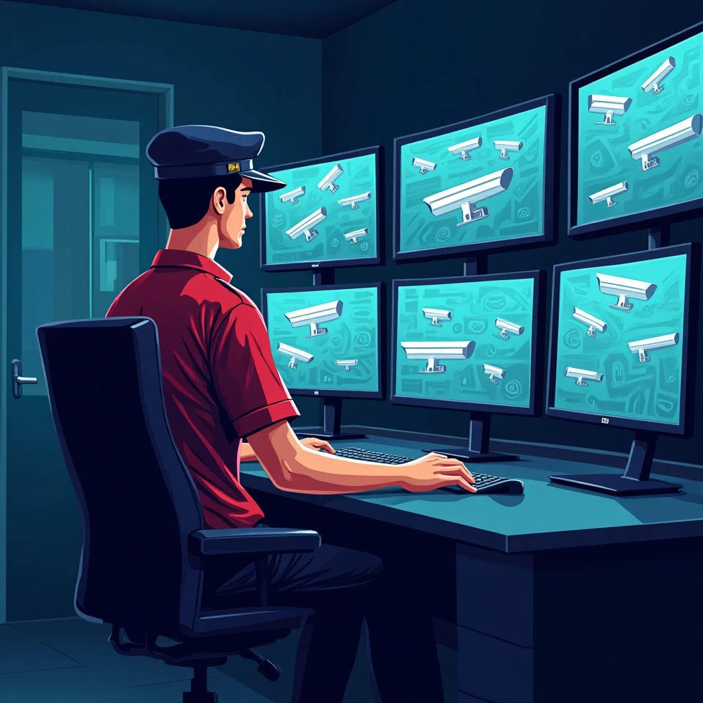 Security guard at work