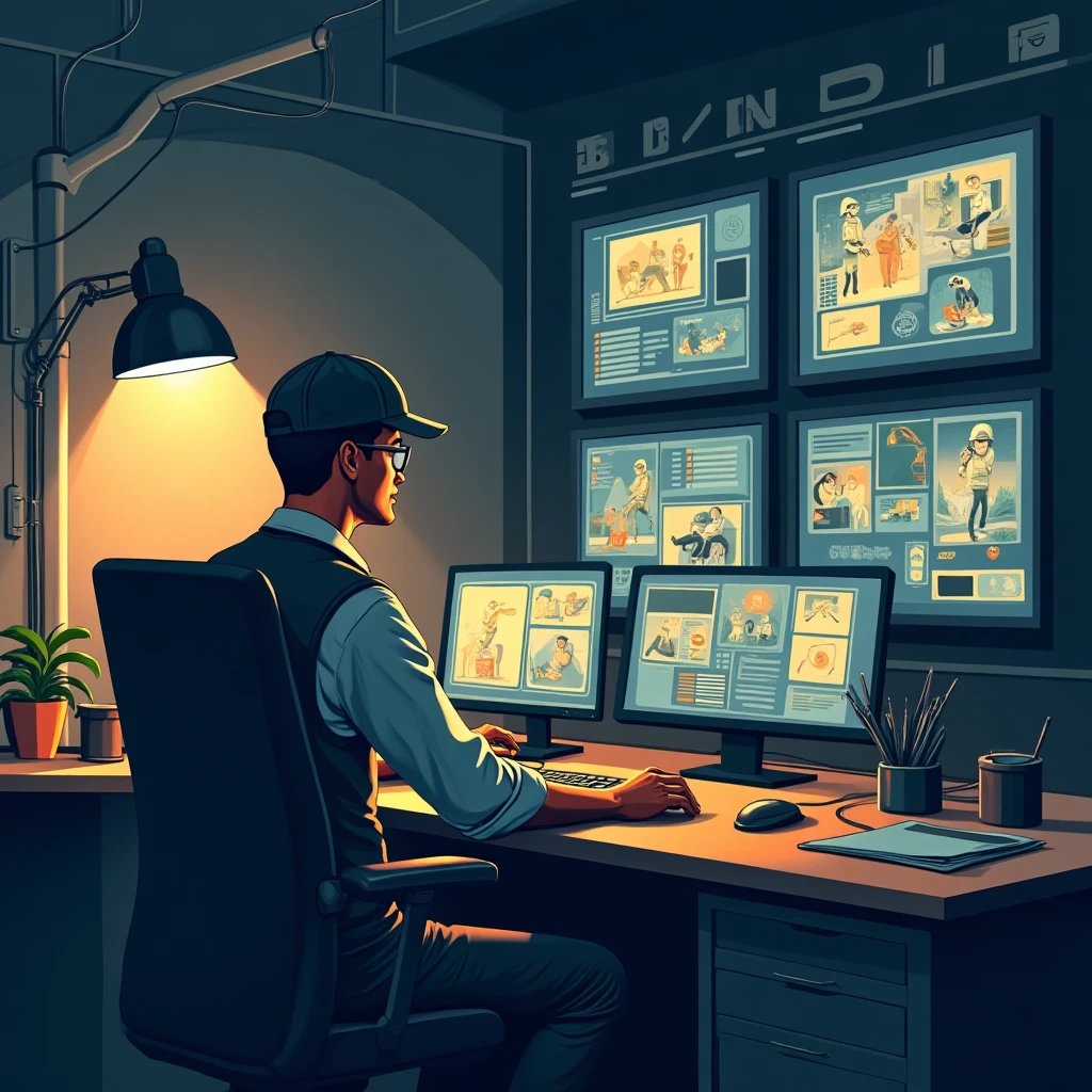 Security professional at work