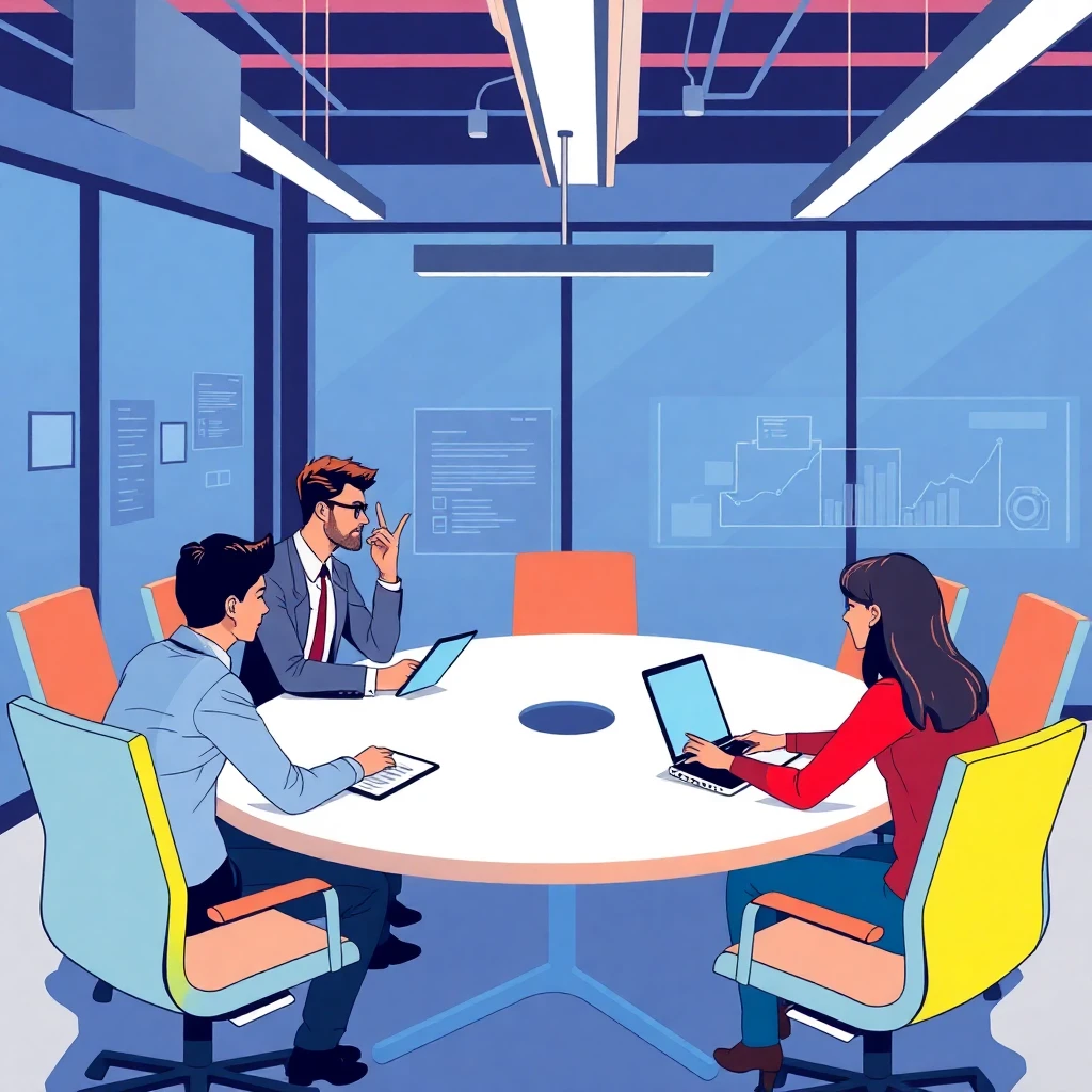 Líder de TI em reunião