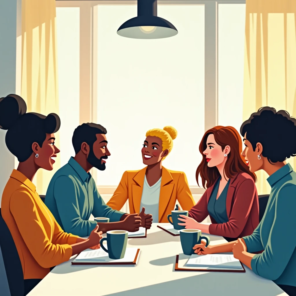 Teachers discussing job opportunities