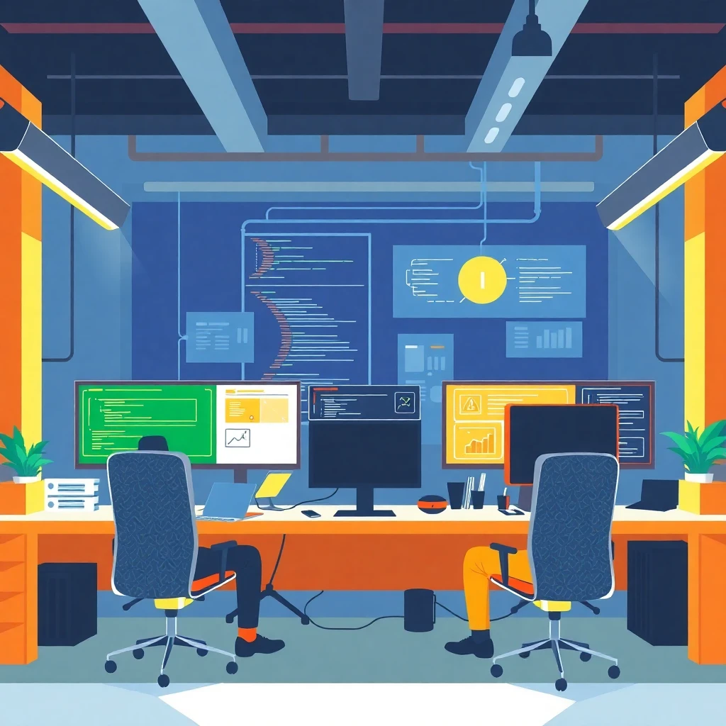 Innovative tech workspace