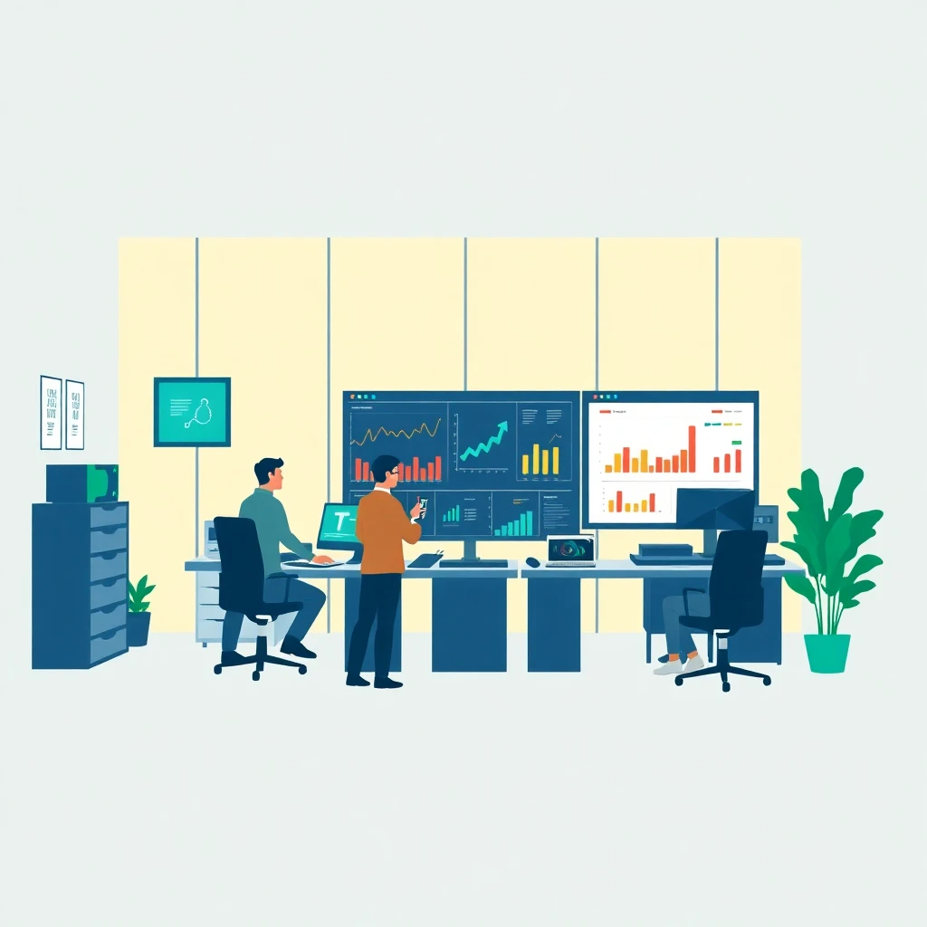 High-tech office environment