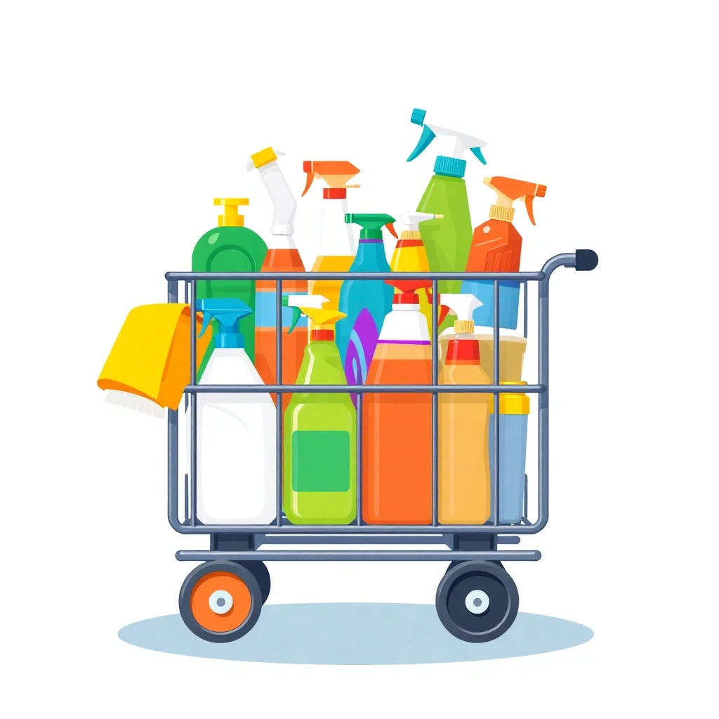 Cleaning supply cart