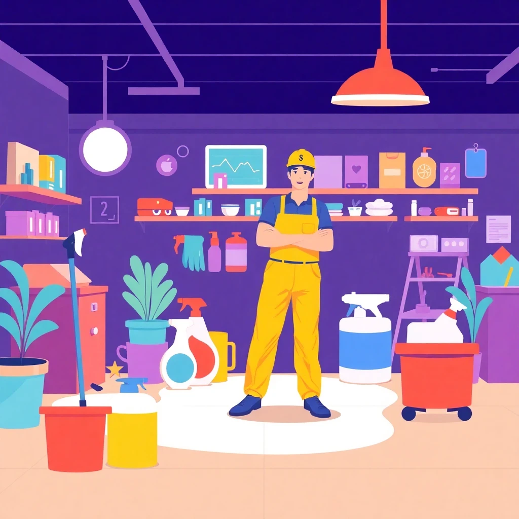 Trabalho de limpeza profissional