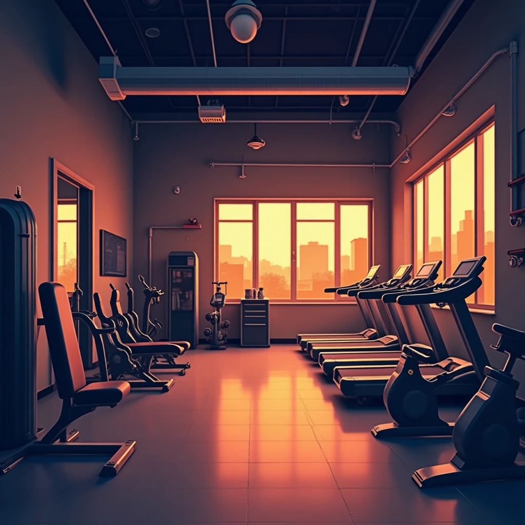 Ambiente de gimnasio moderno