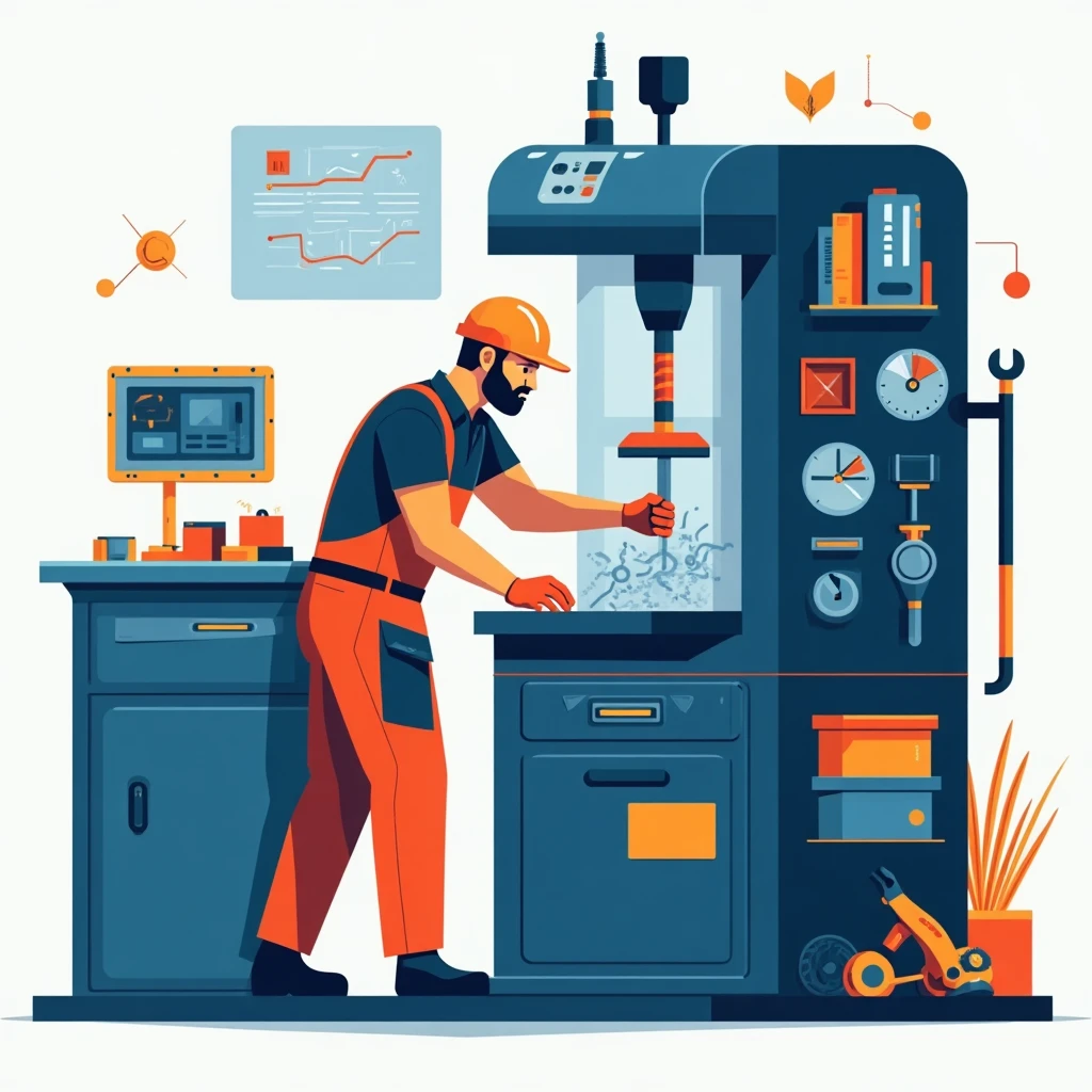 Técnico de mantenimiento en acción