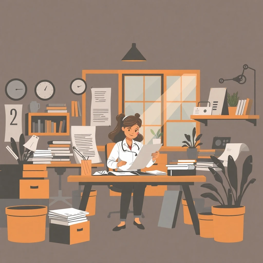 Teacher preparing lesson plans