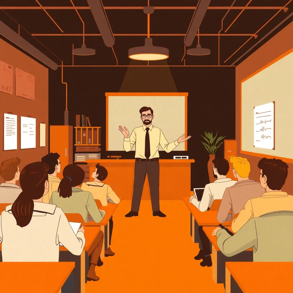 Experienced teacher in a classroom